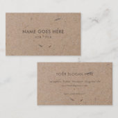 Minimalistische moderne Rustikalkopfkarte Visitenkarte (Vorne/Hinten)