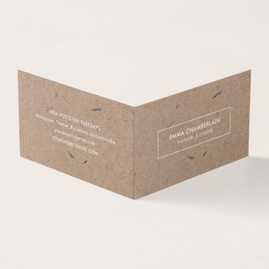 Minimalistische moderne Rustikalkopfkarte Visitenkarten (Vorderseite)
