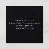 Minimalistische moderne Rustikalkopfpapier Öko Bla Quadratische Visitenkarte (Rückseite)