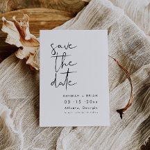 Minimalistische moderne Save the Date-Karte