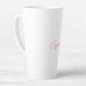 Minimalistische moderne Schlichte Kalligraphie Milchtasse (Linke Ecke)