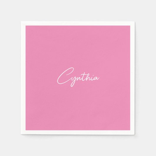 Minimalistische moderne Schlichte Kalligraphie Serviette (Vorderseite)