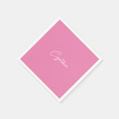 Minimalistische moderne Schlichte Kalligraphie Serviette (Ecke)