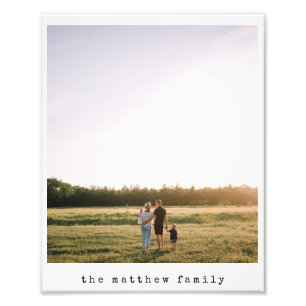 Minimalistische moderne Schreibmaschinenfamilie Fotodruck