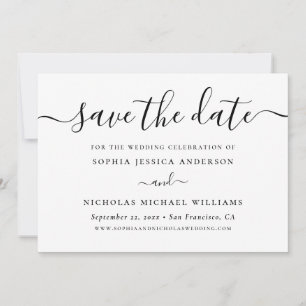 Minimalistische moderne Schrift. Einfaches typogra Save The Date