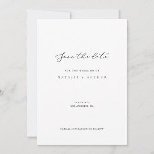 Minimalistische moderne Schrift Hochzeit Save The  Date
