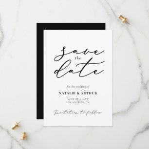 Minimalistische moderne Schrift Hochzeit Save The Date