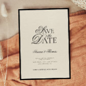 Minimalistische moderne Schrift Save the Date Hoch Einladung