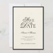 Minimalistische moderne Schrift Save the Date Hoch Einladung (Vorderseite)