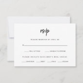Minimalistische moderne Schrift | Wahl zum Hochzei RSVP Karte (Vorderseite)