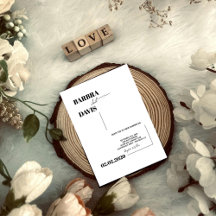 Minimalistische, moderne Schwarz-Weiß-Hochzeit