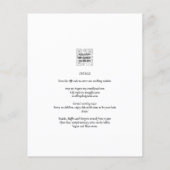 Minimalistische moderne Schwarz-weiße Hochzeit Flyer (Hinten)