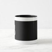 Minimalistische moderne Schwarz-weiße Monogramm-Li Tasse (Zentrum)