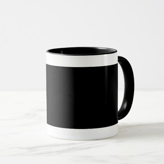 Minimalistische moderne Schwarz-weiße Monogramm-Li Tasse (VorderseiteRechts)