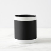 Minimalistische, moderne Schwarz-weiße Monogramm r Tasse (Zentrum)