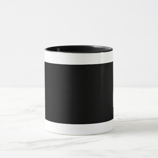 Minimalistische, moderne Schwarz-weiße Monogramm r Tasse (Zentrum)