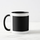 Minimalistische, moderne Schwarz-weiße Monogramm r Tasse (Links)
