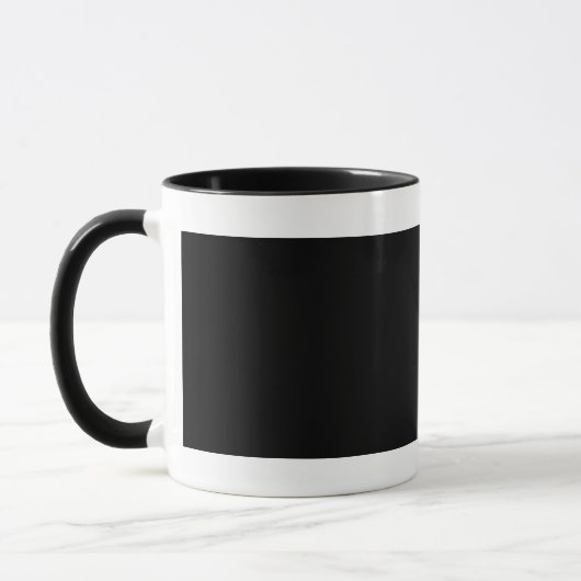 Minimalistische, moderne Schwarz-weiße Monogramm r Tasse (Links)