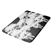 Minimalistische moderne Schwarz-weiße Silhouette Badematte (Schrägansicht)