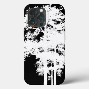 Minimalistische moderne Schwarz-weiße Silhouette Case-Mate iPhone Hülle