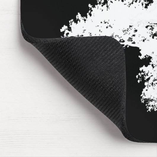 Minimalistische moderne Schwarz-weiße Silhouette Mousepad (Ecke)
