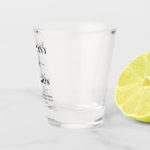 Minimalistische moderne Schwarze Hochzeit Schnapsglas (Rechts)