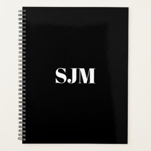 Minimalistische, moderne, schwarze, kundenspezifis planer