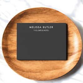 Minimalistische moderne schwarze Post-it-Notizen Post-it Klebezettel