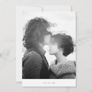 Minimalistische moderne schwarze Typografie Foto-H Save The Date