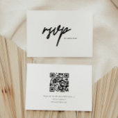 Minimalistische moderne schwarze und weiße Abschlu RSVP Karte