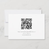 Minimalistische moderne schwarze und weiße Abschlu RSVP Karte (Rückseite)