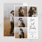 Minimalistische moderne Script-Hochzeitsfotokarte Einladung (Vorne/Hinten)