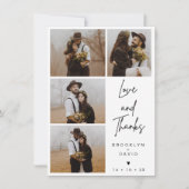 Minimalistische moderne Script-Hochzeitsfotokarte Einladung (Vorderseite)