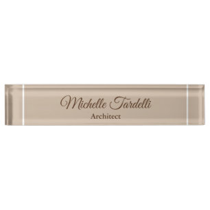 Minimalistische moderne Script-Kalligrafie Namensplakette