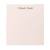 Minimalistische moderne Script-Kalligrafie Notizblock (Vorderseite)