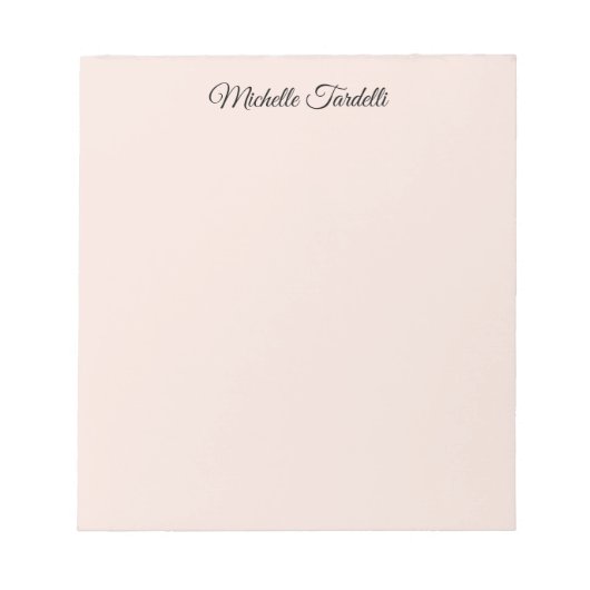 Minimalistische moderne Script-Kalligrafie Notizblock (Vorderseite)