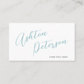 Minimalistische moderne Script Name Business Card Visitenkarte (Vorderseite)