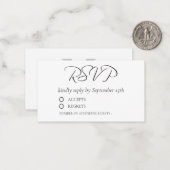 Minimalistische moderne Script-UAWG Monogram-Hochz Mitteilungskarte (Vorderseite/Rückseite Beispiel)