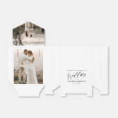 Minimalistische moderne Script Wedding Foto Gevor Geschenkschachtel (Ungefaltet)