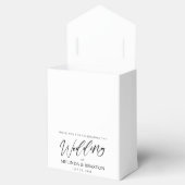 Minimalistische moderne Script Wedding Foto Gevor Geschenkschachtel (Geöffnet)
