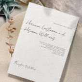 Minimalistische, moderne Script White Wedding Einladung