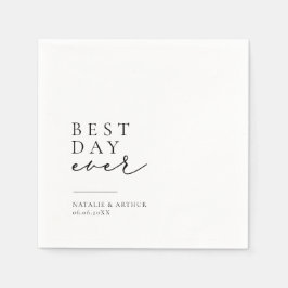 Minimalistische moderne Skripthochzeit Serviette