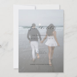 Minimalistische moderne Skripthochzeit speichert d Save The Date