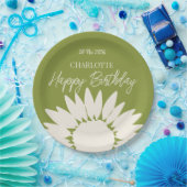 Minimalistische moderne Sonnenblume Custom Happy B Pappteller (Party)