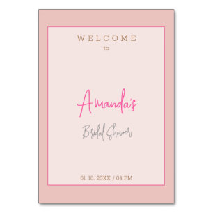 Minimalistische moderne süße Brautparty Tischnummer