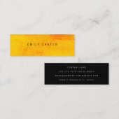 Minimalistische moderne Textur Mini Visitenkarte (Vorne/Hinten)