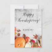 Minimalistische, moderne Thanksgiving-Card Dankeskarte (Vorderseite)