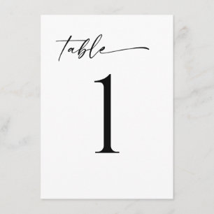 Minimalistische moderne Tischnummer