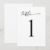 Minimalistische moderne Tischnummer (Vorne/Hinten)