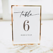 Minimalistische moderne Tischnummer